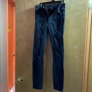 Aeropostale distressed black jeggings. Size 2